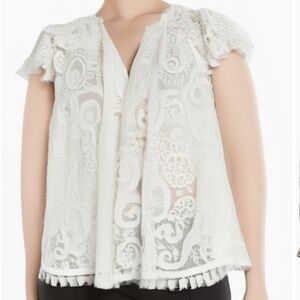 Lovely White Lace Blouse!  NEW